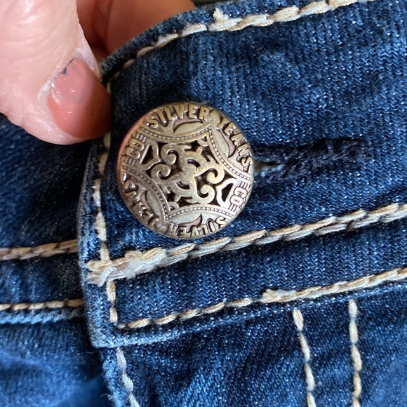 Silver Suki Flap Pocket Nice Western Boot Cut Mens Jeans - Sz 36x32 - Picture 8 of 16